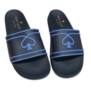 Kate Spade Brigitte Pool Slides Women’s SZ‎ 9 Navy Blue